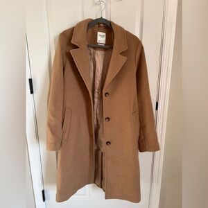 Abercrombie and Fitch Wool Dad Coat Brown - L